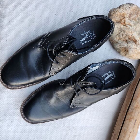 Original Penguin black leather men\'s dress shoes main image 4